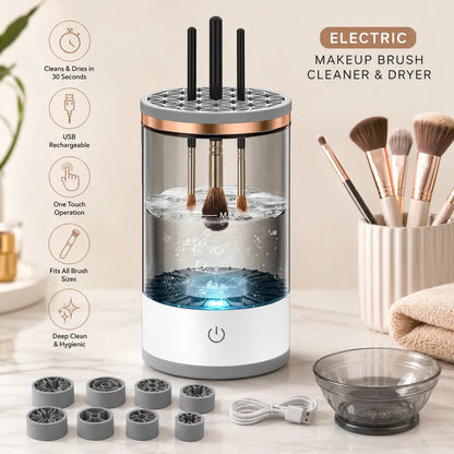 Electric Makeup Brush Cleaner & Dryer |  Spin Clean in 30 Seconds