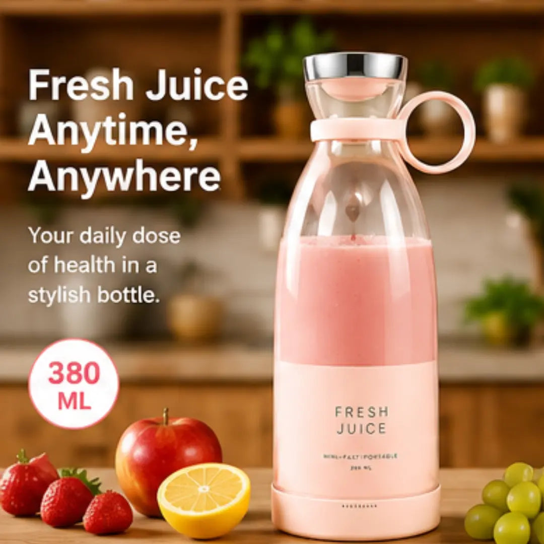 FreshGo™ Portable Rechargeable Juicer Bottle | USB Mini Blender for Fresh Juices & Smoothies