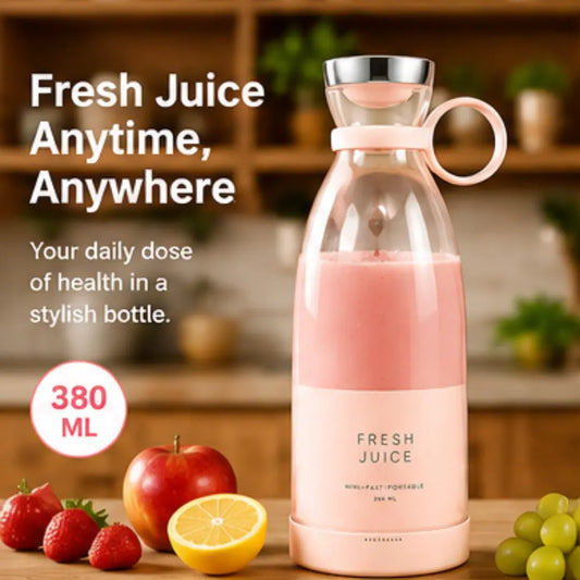 FreshGo™ Portable Rechargeable Juicer Bottle | USB Mini Blender for Fresh Juices & Smoothies