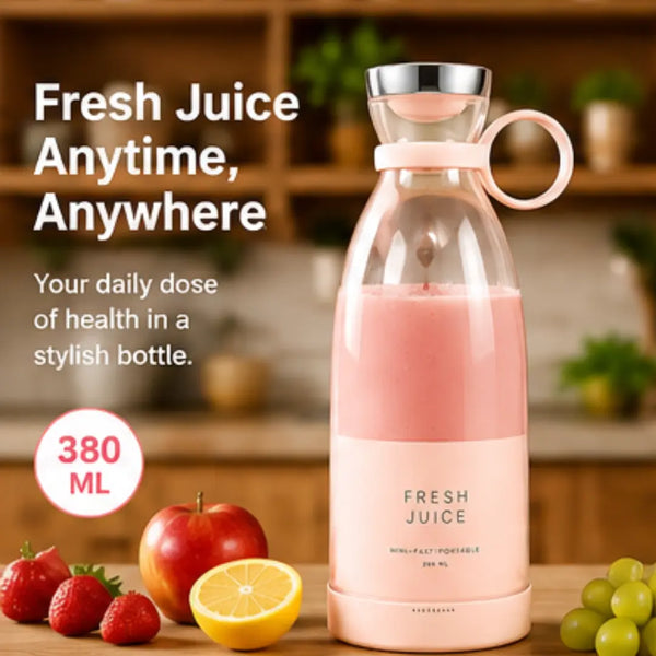 FreshGo™ Portable Rechargeable Juicer Bottle | USB Mini Blender for Fresh Juices & Smoothies