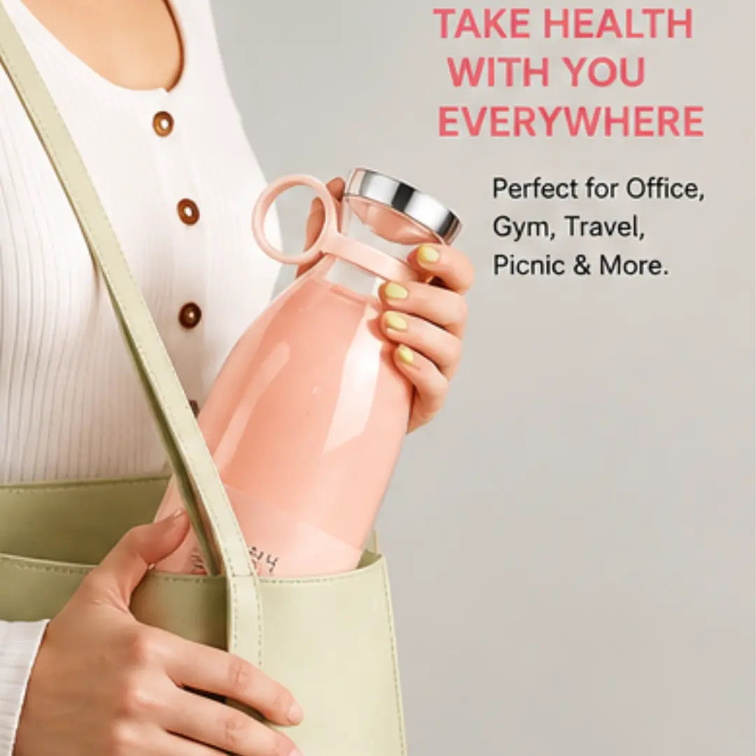 FreshGo™ Portable Rechargeable Juicer Bottle | USB Mini Blender for Fresh Juices & Smoothies