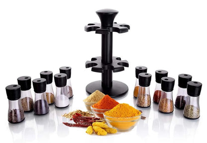 Multipurpose Revolving Spice Rack Storage Jar Set