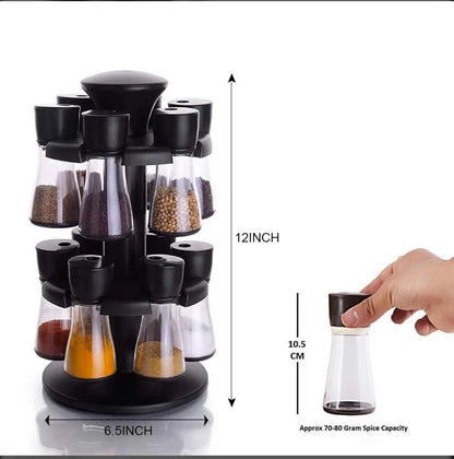 Multipurpose Revolving Spice Rack Storage Jar Set